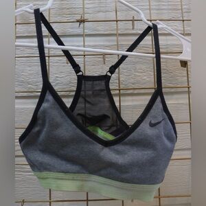 Nike Women's Black and Gray Sports Bra